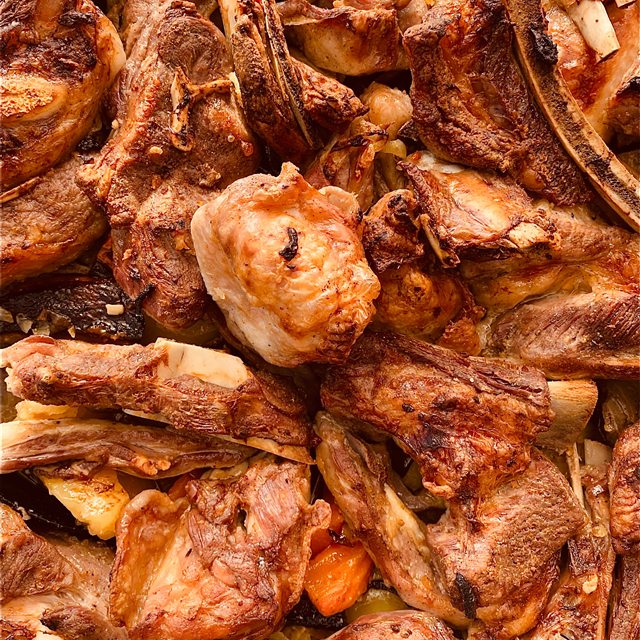 Goat but could switch to lamb based on available supply Grill-out